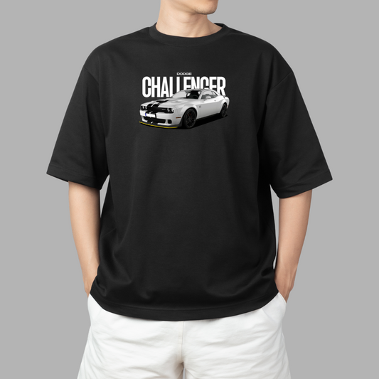 Dodge Challenger Oversized Fit T-Shirt | American Muscle Edition